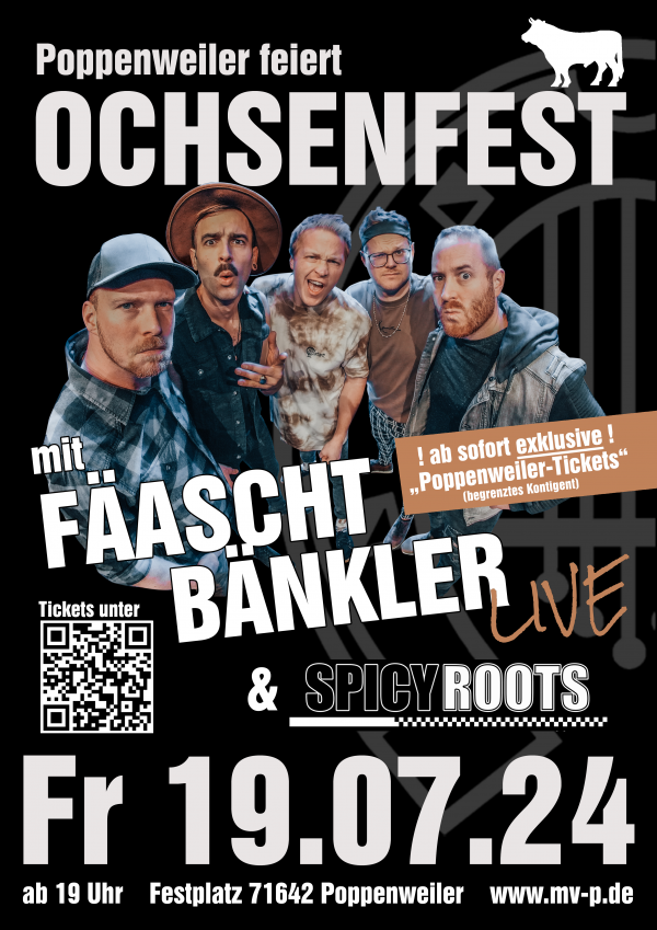 Poppenweiler feiert Ochsenfest mit Fäaschtbänkler Musikverein